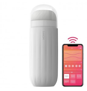 USA SVAKOM - SAM NEO Interactive Suction Vibration Masturbator Smart APP Model (Chargeable - White)
